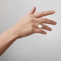 Original ring with a pearl and two diamonds from the Verum collection VRP229-1 ORSKA