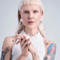 Large round earrings with a seal from the New Stone collection in silver NSK56-1 ORSKA