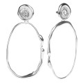 Large earrings with a seal from the New Stone collection in silver NSK56-1 ORSKA