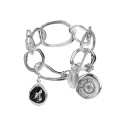Silver irregular link bracelet with New Stone NSA92-2 ORSKA