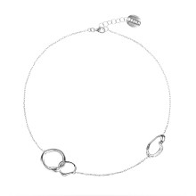 Short silver necklace with pendants from the New Stone collection