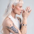 Wide silver ring from the New Stone collection NSP42-6 ORSKA