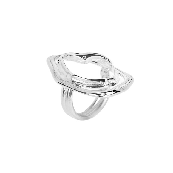 Silver irregular ring from the New Stone collection NSP42-7 ORSKA