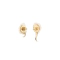 Fine asymmetrical earrings with decorative carvings from the Kembali collection KEK36-1 ORSKA