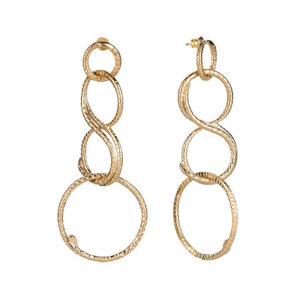Long earrings with snake ornament from the Kembali collection KEK39 1 ORSKA