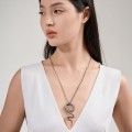 Silver snake necklace by ORSKA