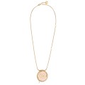 Gold-plated necklace with a rose-shaped pendant