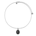 Silver necklace with a wooden scarab from the KEK78-2 ORSKA collection