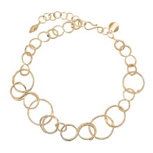 Gold-plated chain necklace with a snake motif from the Kembali collection