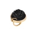 Large ring with wood carved rose from the Kembali collection KEP64-1 ORSKA-c