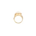 Gold signet ring with carved chrysanthemum from the Kembali collection KEP48-1 ORSKA-d