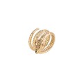 Gold plated wide snake ring from the Kembali collection KEK36-2 ORSKA-a