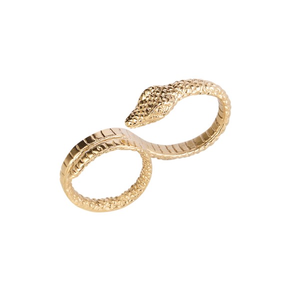 Double gold-plated snake ring from the Kembali collection KEP36-1 ORSKA-a