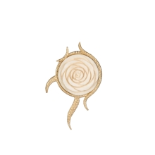 Original pin with carved rose from the Kembali collection
