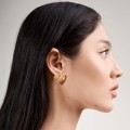 Gold-plated rose earrings