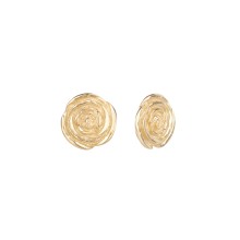Gold-plated rose earrings from the Kembali collection