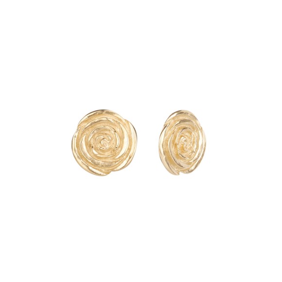 Gold-plated rose earrings from the Kembali collection by ORSKA