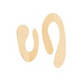 Asymmetrical gold earrings with shine from the Tache collection