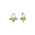 Small gold-plated earrings with amazonite from the Gelato collection