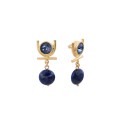 Handmade artistic earrings from the Gelato collection with lapis lazuli - GEK31-2 - ORSKA jewelry