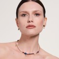 Złote kolczyki z onyksem z kolekcji Gelato w stylu boho GEK28-1 ORSKA