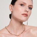 Pozłacane, eleganckie, smukłe kolczyki z kolekcji New Stone NSK29-1 ORSKA
