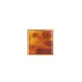 Gold ring with square amber and engraving from the Sello collection