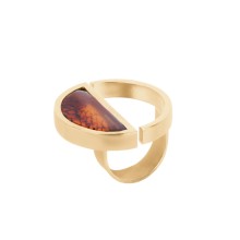 Modern ring with amber from the Baltica collection