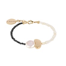 Delikatna bransoletka z onyksów i pereł z kolekcji Parer