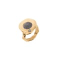 Gold-plated meteorite ring from the Meteoros collection MEP68-1 by ORSKA
