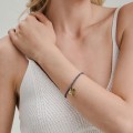 Bransoletka z szafirami i złotą koniczynką BEA34-1 ORSKA