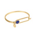 Geometric gold-plated lapis lazuli bracelet from the Orini collection