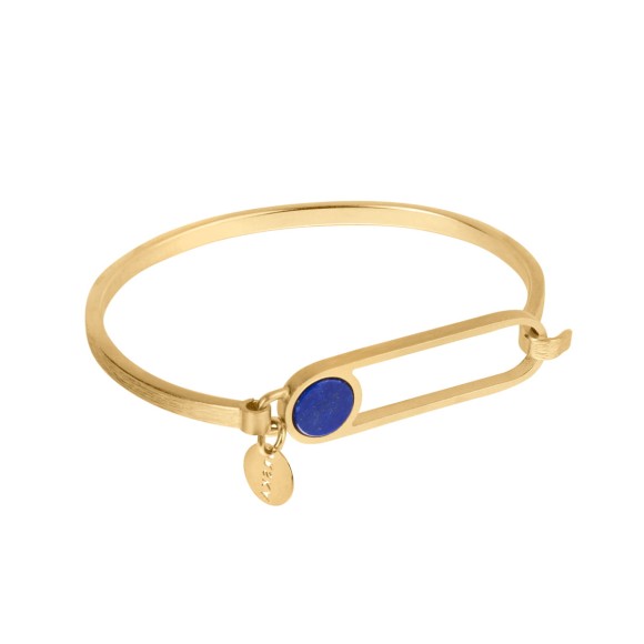 Geometric gold-plated lapis lazuli bracelet from the Orini collection