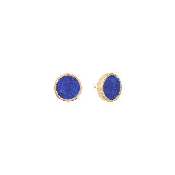 Fine gold-plated lapis lazuli earrings from the Orini collection