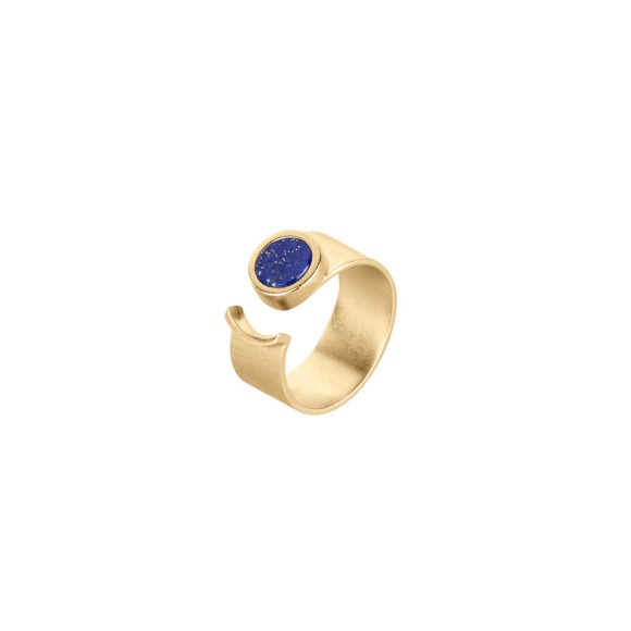Gold-plated lapis lazuli wedding ring from the Orini collection
