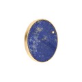 Okrągła pozłacana broszka z lapis lazuli z kolekcji Orini ORB54-1 ORSKA Round gold-plated lapis lazuli brooch from the Orini collection ORB54-1 ORSKA