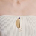 Gold lapis lazuli brooch from the Orini ORB34-1 ORSKA collection