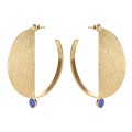 Gold-plated lapis lazuli hoop earrings from the Orini ORK46-2 ORSKA collection