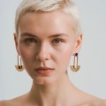 Original, gold-plated lapis lazuli earrings from the Orini collection
