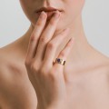 Gold-plated lapis lazuli wedding ring from the Orini ORP38-1 ORSKA collection