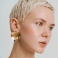 Round gold earrings with lapis lazuli from the Orini ORK46-3 ORSKA collection