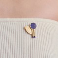 Asymmetric gold pin with lapis lazuli from the Orini ORSKA collection