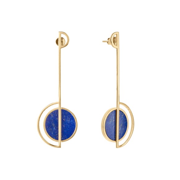 Gold-plated lapis lazuli earrings from the Orini ORK44-1 ORSKA collection