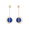 Hanging, gold-plated lapis lazuli earrings from the Orini ORK44-1 ORSKA collection
