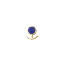 Gold-plated lapis lazuli New Moon pin from the Orini collection