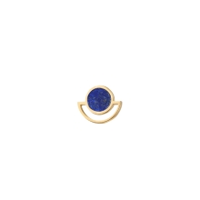 Gold-plated lapis lazuli Quarter of the Moon pin from the Orini 