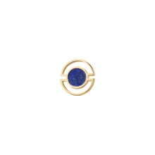 Pozłacany pin z lapis lazuli "Pełnia Księżyca" z kolekcji Orini