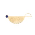 Oblong gold-plated lapis lazuli brooch from the Orini collection