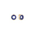 Gold-plated lapis lazuli ring earrings from the Orini collection