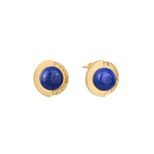 Original gold-plated lapis lazuli post earrings from the Orini collection
